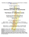 Lecture-Recital by Jonathan Amon (October 10, 2012) by Jonathan Amon