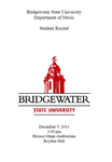 Student Recital: Tim Prosser, Jeremy Place, Eric George (December 5, 2013)
